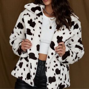 12th Tribe Black and White Teddy Jacket